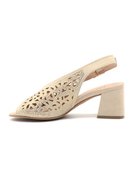 Melluso sandalo elegante con strass